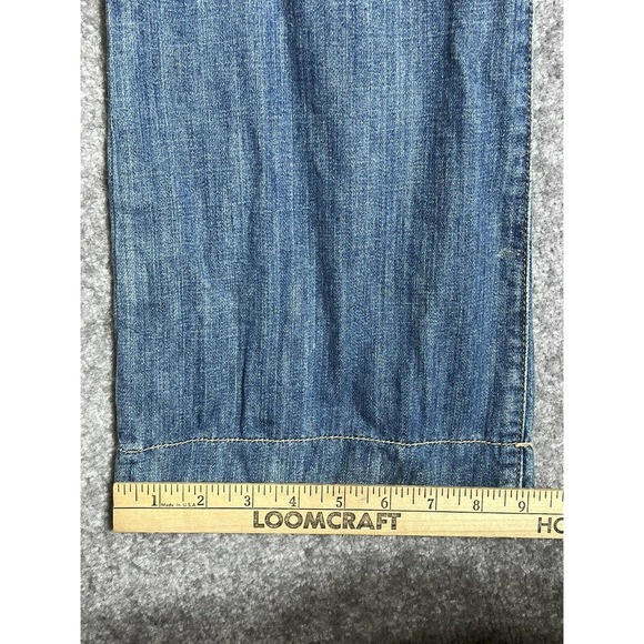 Express X2 Slim Fit W11 Flare Leg Jeans Womens Size 6 Blue Denim Patch Pocket - Picture 14 of 14